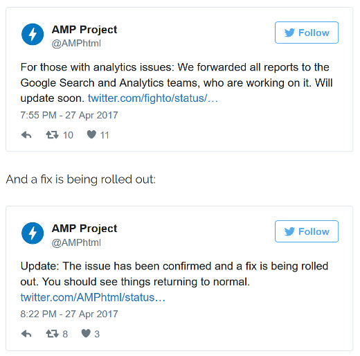 Google Analytics: Probleme mit AMP