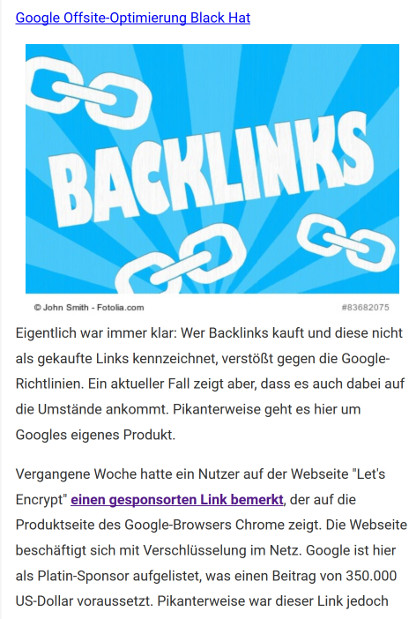 AMP-Seite auf SEO Südwest