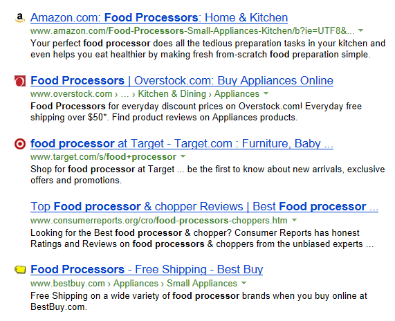 Bing: Test mit Favicons in organischen Suchergebnissen