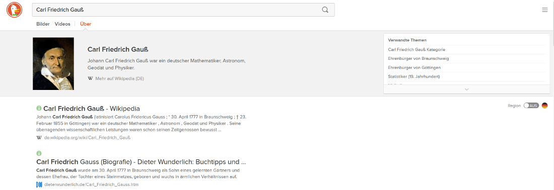 DuckDuckGo jetzt auch mit Instant Answers auf Deutsch