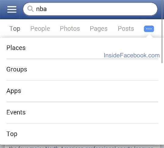 Neue mobile Suche bei Facebook