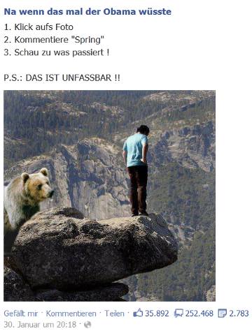 Facebook-Post mit Bild