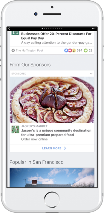 Facebook Instant Articles: Werbung