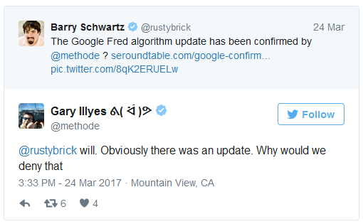 Gary Illyes von Google bestaetigt Fred