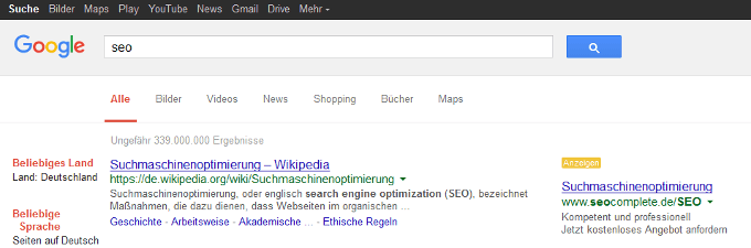 google - altes layout - thumb