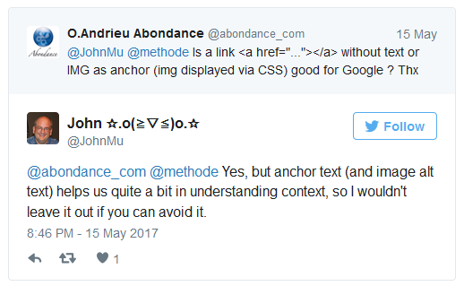 Johannes Müller: Im Zweifelsfall sollte man stets Anchortext und Alt-Attribut setzen