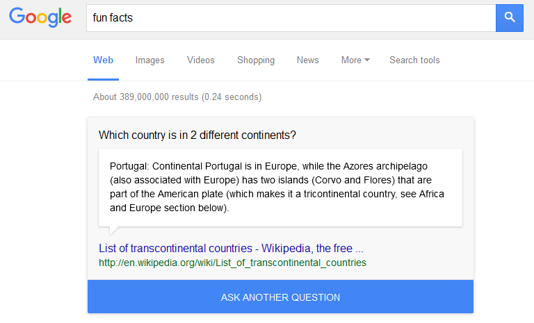 Google: dynamische Antwortbox