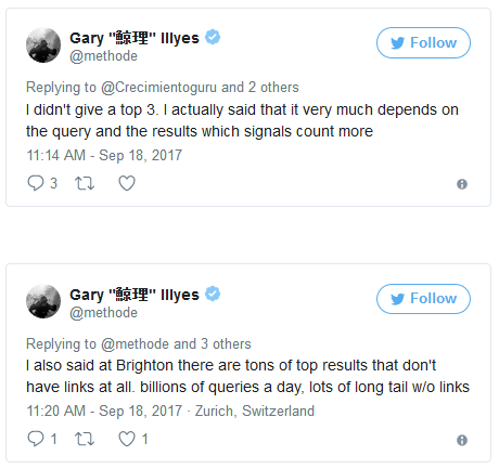 Google: Es gibt keine 'Top-3-Rankingfaktoren'