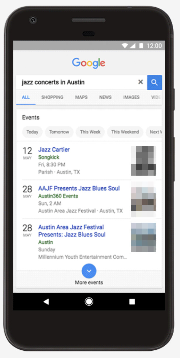 Die neue Google Eventsuche