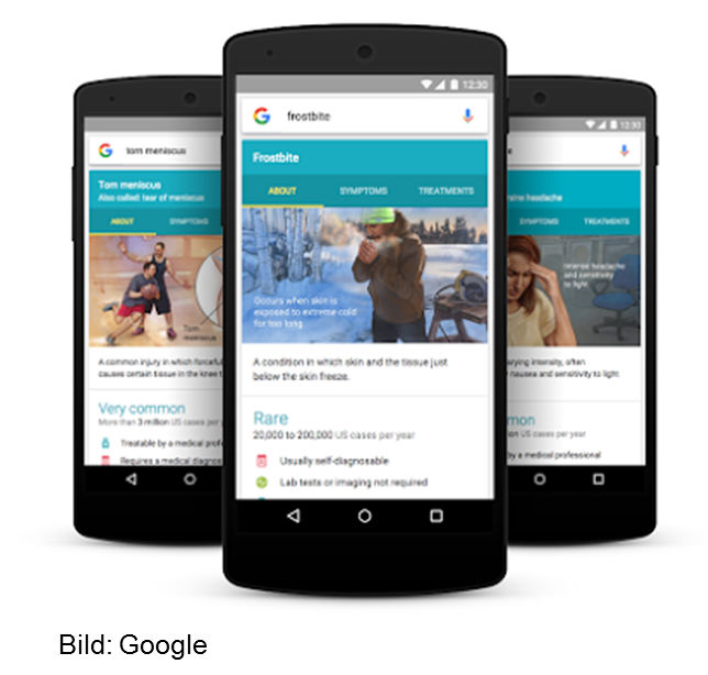 Google: medizinische Informationen aus dem Knowledge Graph