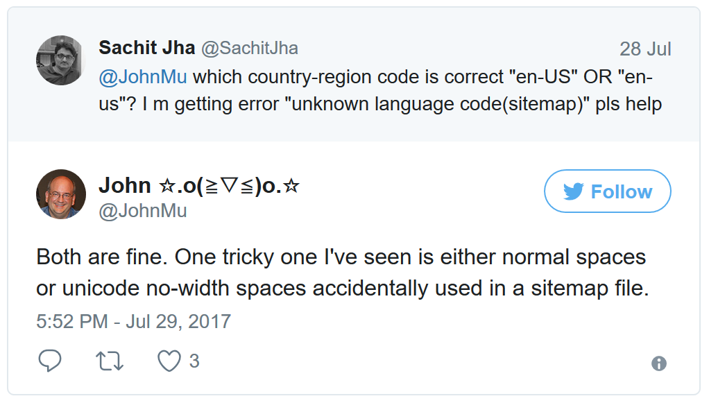 Google: Groß- und Kleinschreibung bei Ländercodes egal