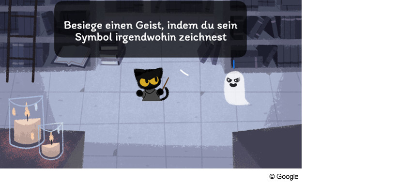 Google Doodle Halloween 2016: Spielszene