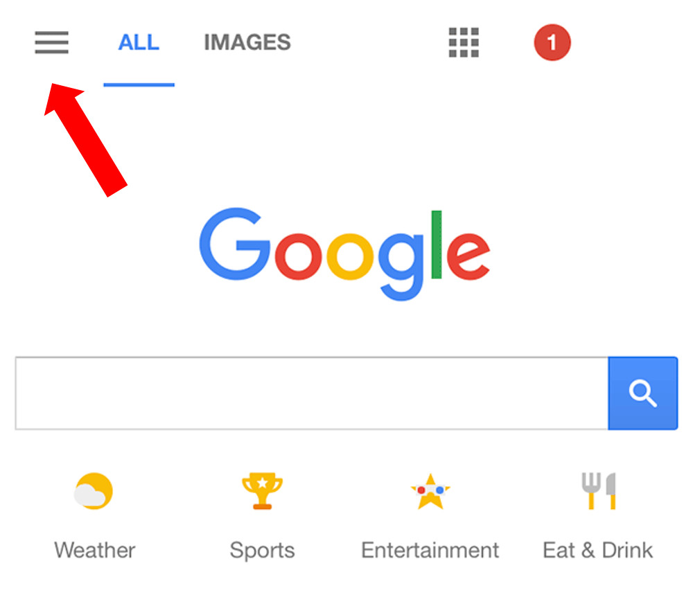 Google: 'Hamburger-Menü'