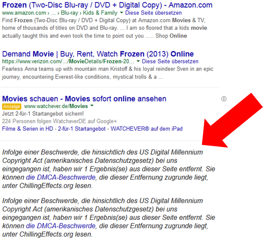 Google gibt möglicherweise bald Hinweise auf entfernte Suchergebnisse, die aufgrund einer Anweisung des Europäischen Gerichtshofs nicht mehr angezeigt werden dürfen