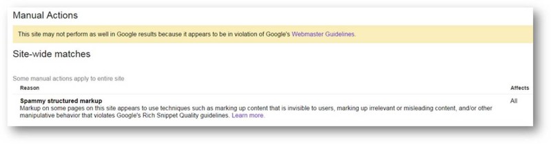 Google-Penalty für strukturierte Daten