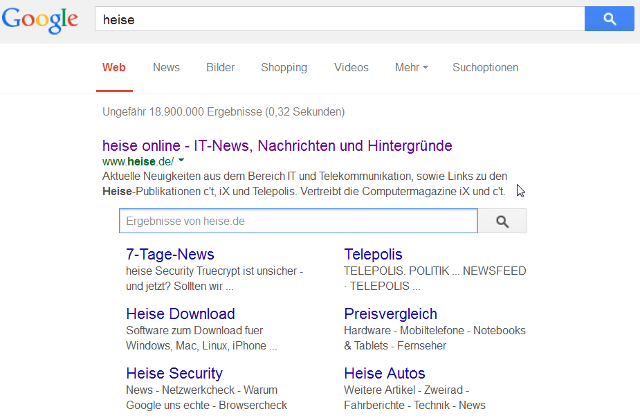 Google Sitelinks-Searchbox
