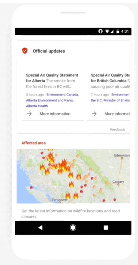 Google: SOS-Alert in der Suche