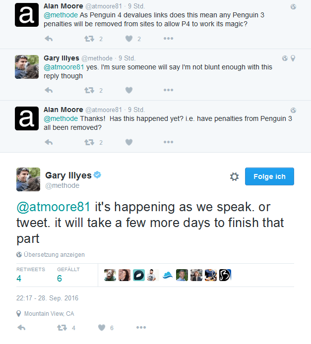 Gary Illyes auf Twitter
