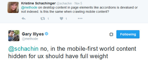 Gary Illyes zu versteckten Inhalten auf Twitter