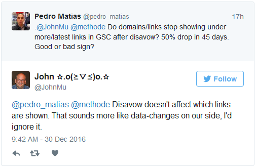 Johannes Müller: Rückgang der Links in der Google Search Console