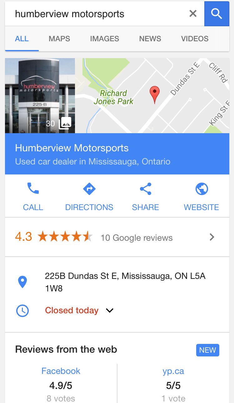 Review Stars Knowledge Panel