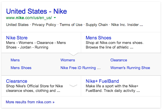 Google testet neue Sitelinks