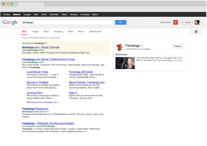 Google SERP ohne App-Suche