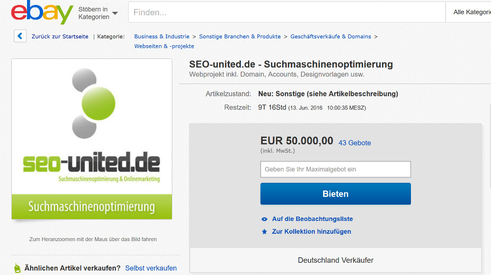 SEO-united bei eBay