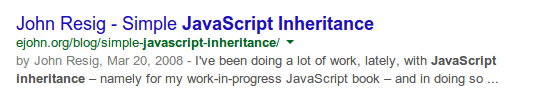 Snippet ohne Authorship