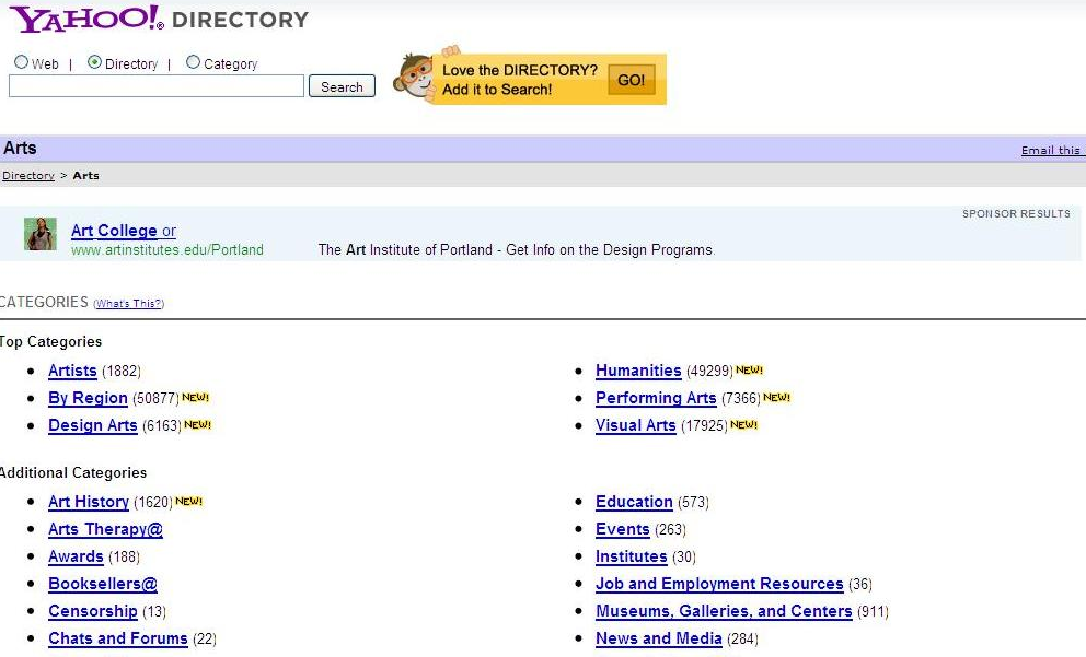 Yahoo Directory