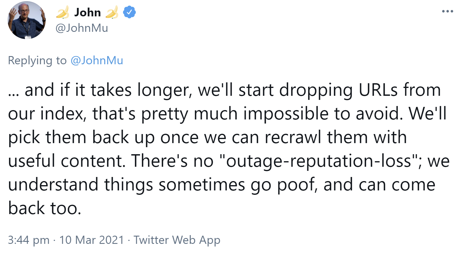 Google: kein Malus, wenn Seiten nach dem Entfernen aus dem Index wieder aufgenommen werden