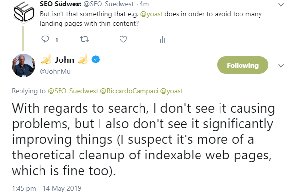 Google: Weiterleiten von Image Landing Page URLs auf Bild-URLs bringt keine klaren Verbesserungen