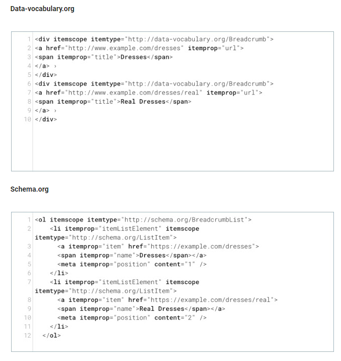 Unterschied Data Vocabulary und schema.org