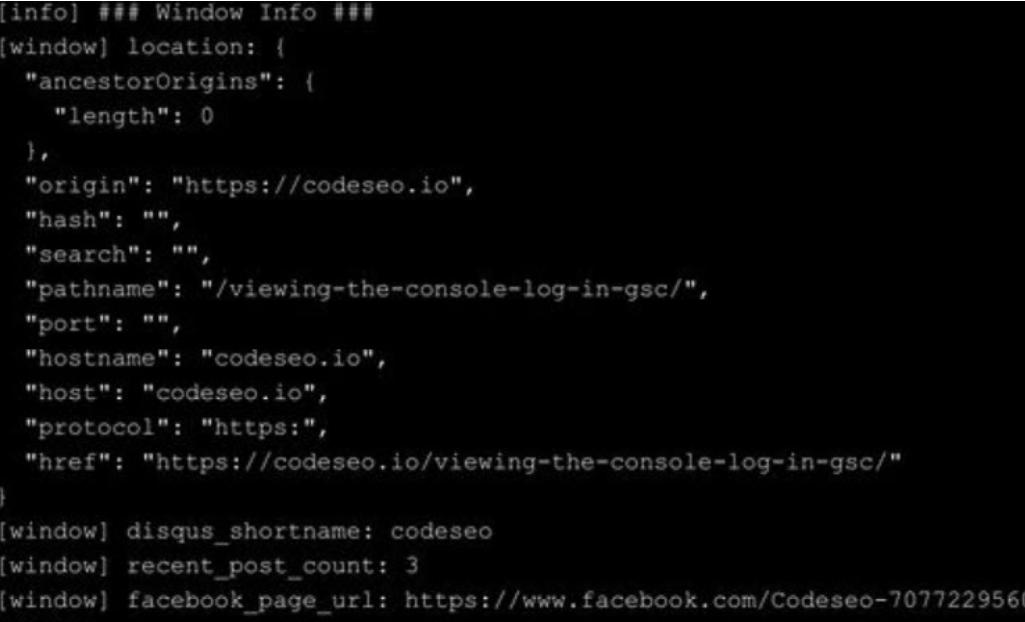 Abruf wie durch Google: Output des Loggings