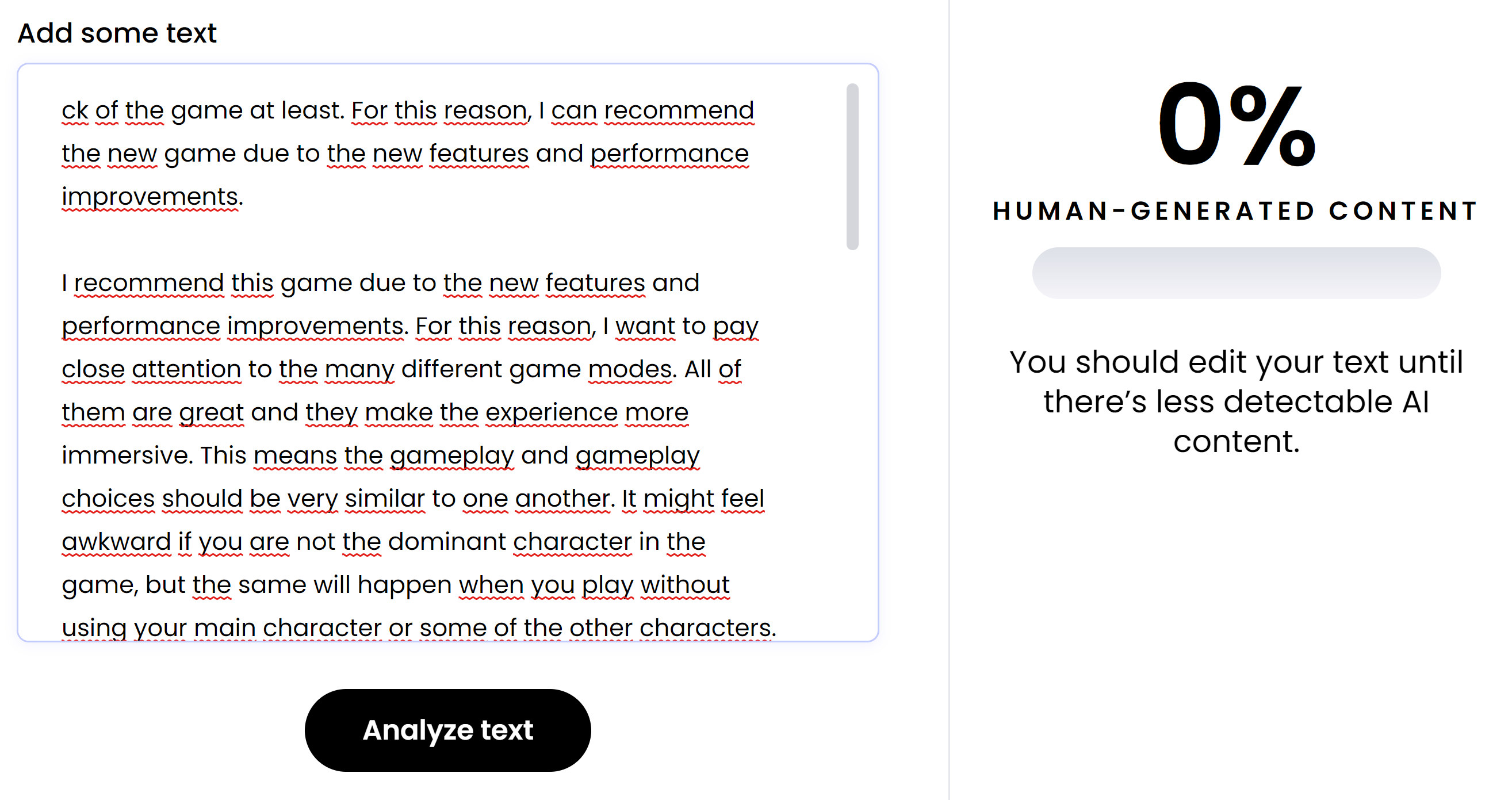 AI Content Detector: Beispiel für einen Text, der automatisch erzeugt wurde