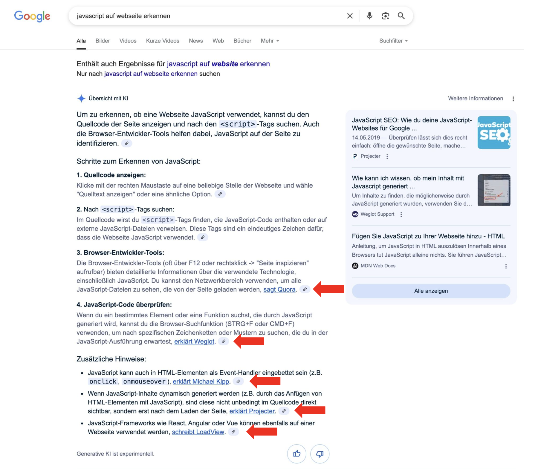 Google AI Overviews: Zitate mit Namen