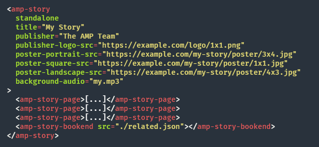 AMP Story: Metadaten