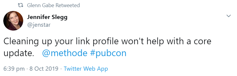 Das Aufräumen des Linkprofils bringt nichts bei Google Core-Updates