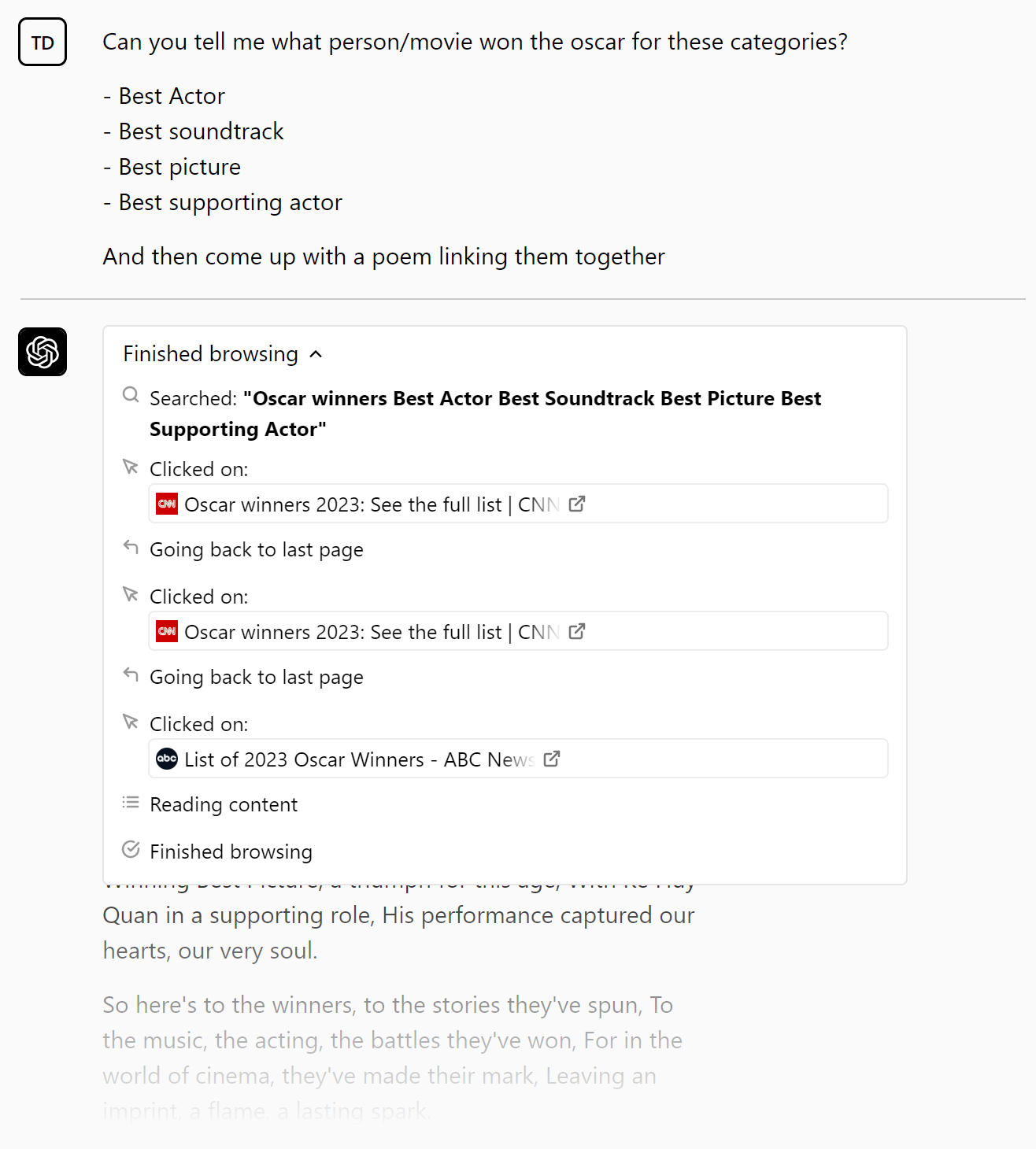 ChatGPT Web Browser Plugin