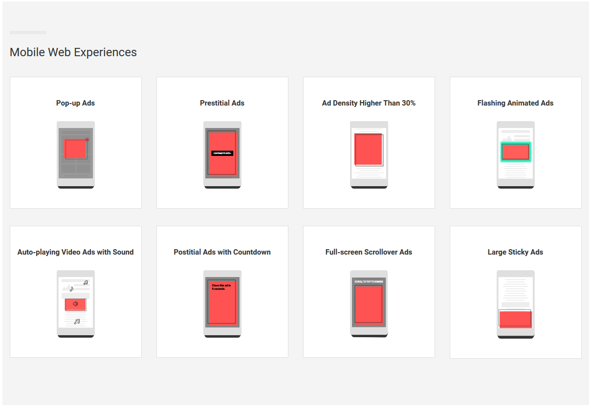 Coalition for Better Ads: betroffene Anzeigen mobil