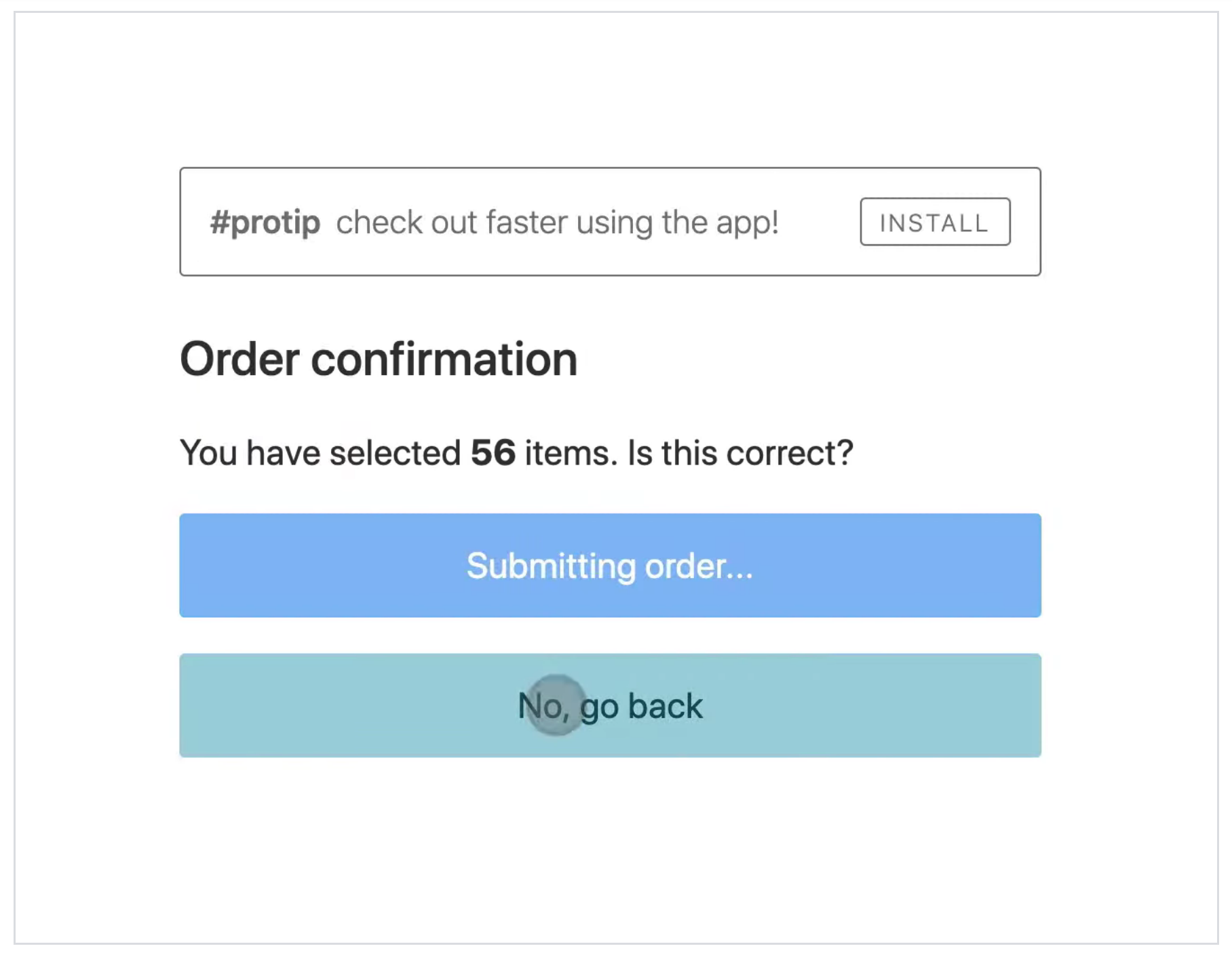 Google: Cumulative Layout Shift - Beispiel für eine problematische Handlung