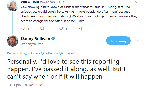 Google Search Console: Klicks auf Featured Snippets möglicherweise bald gesondert ausgewiesen