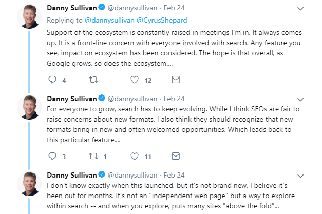 Danny Sullivan verteidigt neue Featured Snippets