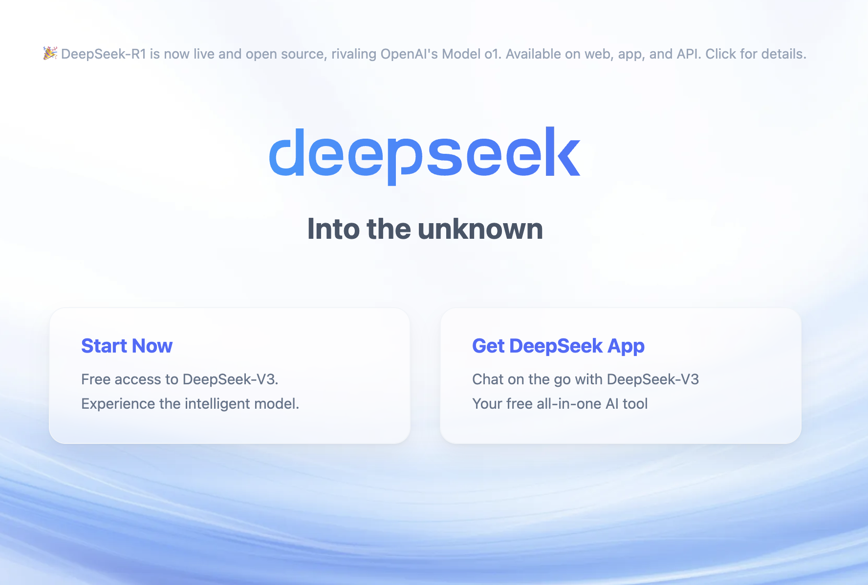 DeepSeek Startseite
