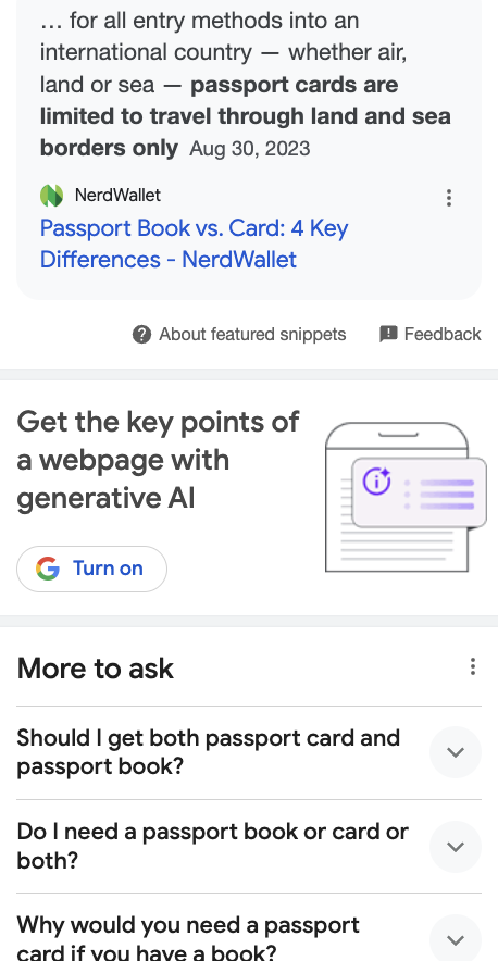 Get the keypoint of a webpage with generative ai