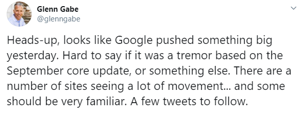 Gab es ein großes Google-Update rund um den 23.10.?