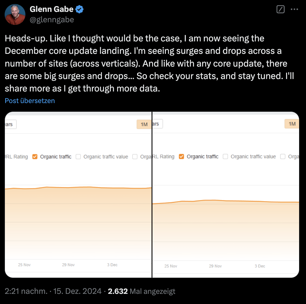 Glenn Gabe zum Google Core Update vom Dezember
