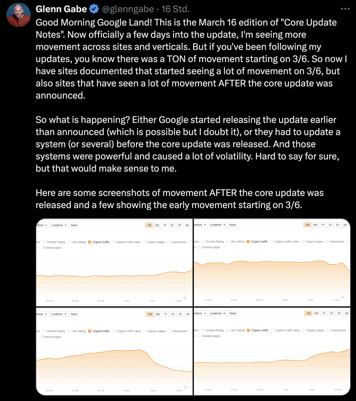 Glenn Gabe zum Core Update vom März 2025
