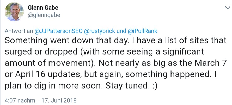 Glenn Gabe vermutet Google-Update