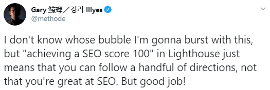 Google: 100 Punkte in Lighthouse machen noch keinen guten SEO